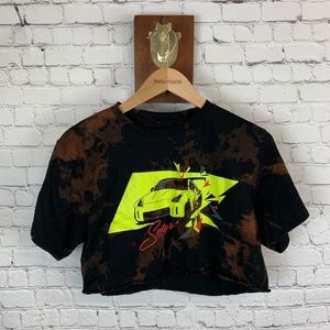 Selena Racing Bleached Crop Top